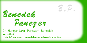 benedek panczer business card